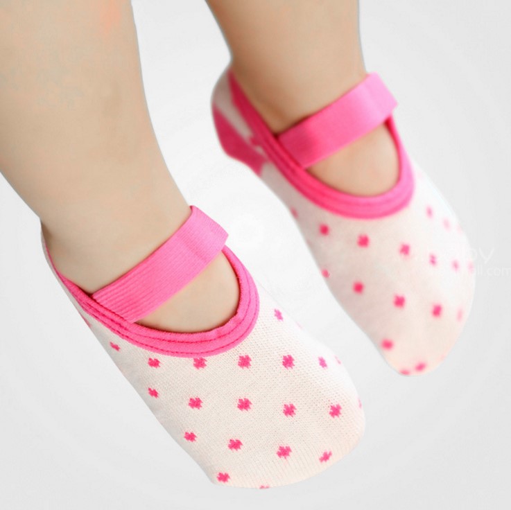 Vớ trẻ em mùa thu và mùa đông dày terry phần sàn vớ chống trượt keo điểm giày vớ bé vớ cotton chống rơi vớ trẻ em đẹp thu đông
