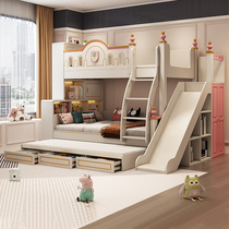 Childrens upper and lower beds American aristocratic girl princess bed multi-functional combination sub-mother bed high and low bunk bed