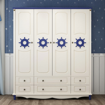 Wardrobe home bedroom small apartment simple modern open door home three door cabinet white wooden door open wardrobe