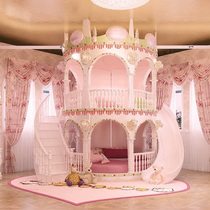 Korean high and low bed mother bed up and down bed adult 1 2 solid wood bunk bed 1 5 childrens room girl boy furniture
