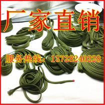 Polyester wire braided 6MM army green network tube Army green polyester high strength wire braided sleeve