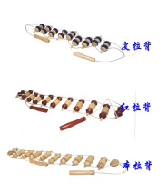 Wooden back shoulder abdomen waist massager pull back