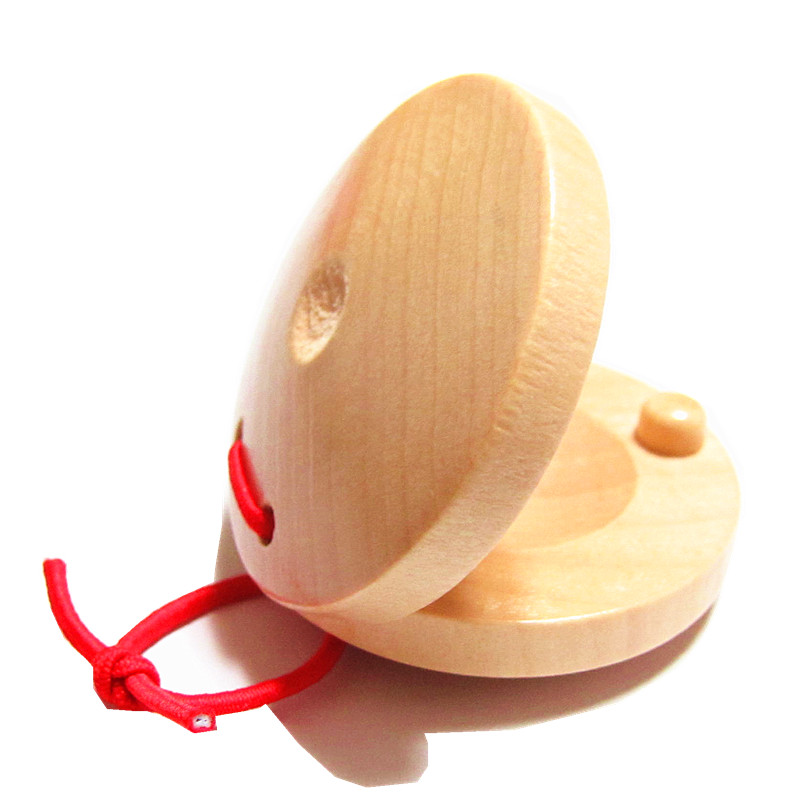 Castanets gỗ nhựa Orff giáo dục sớm đồ chơi âm nhạc trẻ em bộ gõ giày khiêu vũ tròn chuyên nghiệp các loại đồ chơi âm nhạc cho bé