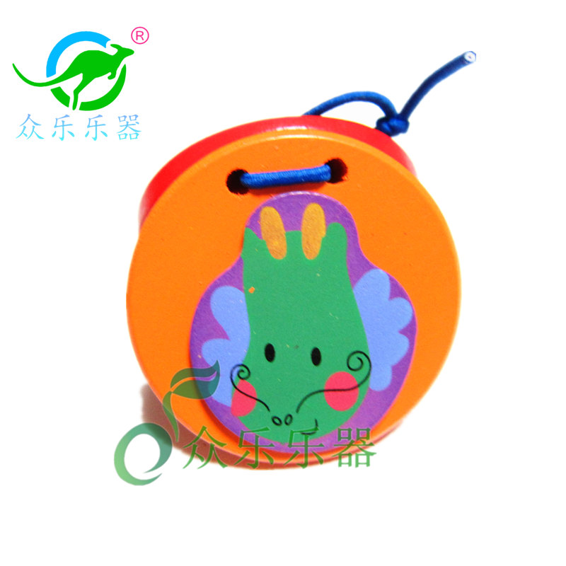 Orff nhạc cụ trẻ em bộ gõ nhạc cụ mẫu giáo bằng gỗ ba loa castanets tròn nhảy ban nhạc đồ chơi trẻ em đồ chơi cho bé sơ sinh