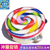 Factory direct sales Orff percussion instrument 6 inches 8 inches lollipop tambourine tambourine drum music teaching aids for children