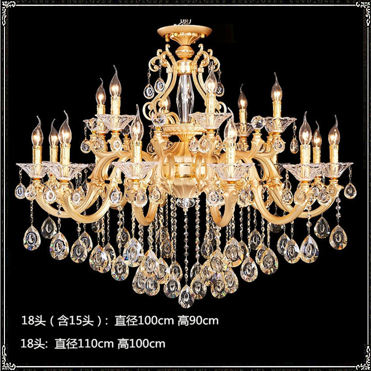 European-Style Crystal Living Room Chandelier, French Retro Villa, Hotel Exhibition Hall, Luxurious and Grand Glass Lighting Fixtures, Direct Sales from the Manufacturer