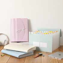Fresh style A4 covered and stand-up retractable accordion bag office file storage information book student test paper storage