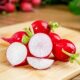 Fresh Cherry Radish 500g Red-Skinned Mini Radish Red Radish Small Red Round Radish for Western Food Decoration