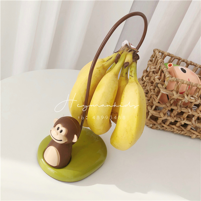 heymankids | American little monkey banana hanger kitchen decoration rack knock cute fruit plate display