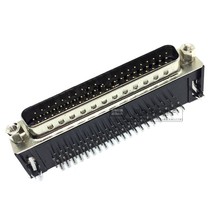 DR head HDR-62P male head female head three-row DB62 pin hole 90-degree bent foot plug-in socket