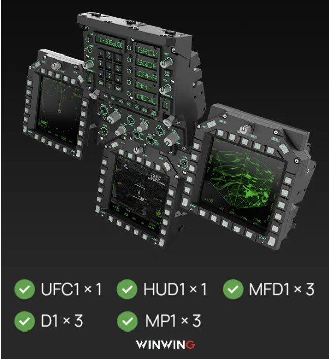 Aircraft Brother Wing Wins 18 UFC MIP Dashboard Suite Simulation Flight Panel MFD DDI DCS HUD-Taobao