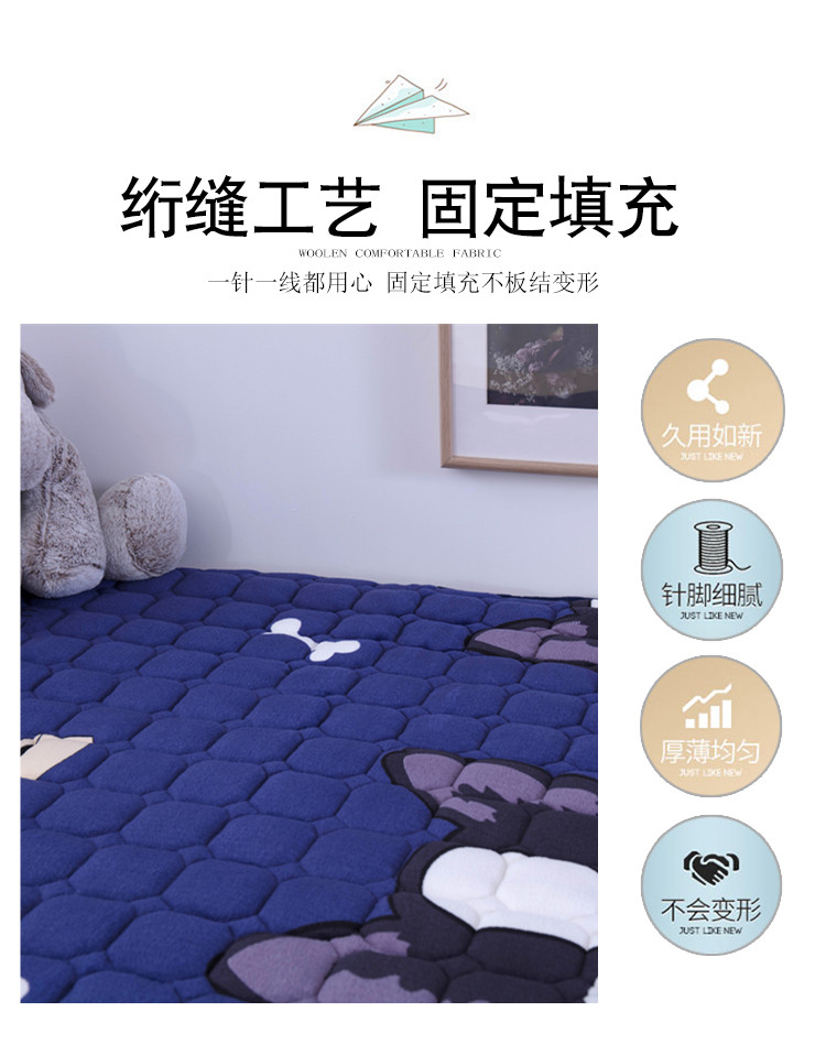 Một luật ký túc xá giường Levin nhung nệm 0.8m × 1,9 triệu 90 × 190cm1.2 m Nệm có thể giặt - Nệm nệm