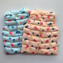Cabbage price autumn and winter childrens clothing vest Girls down cotton cotton vest baby cotton liner horse clip