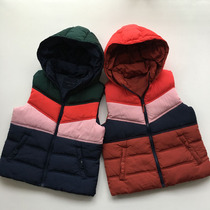 Foreign trade Original Single autumn and winter New thick lamb wool cotton vest hooded vest vest parent-child girlfriends
