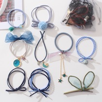 Japan and South Korea small fresh forest female hair rope starry sky simple tie ponytail rubber band sweet head rope hair trap
