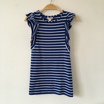 Foreign trade tail single summer dress flying sleeve girl dress temperament princess dress high grade full cotton child A- line dress