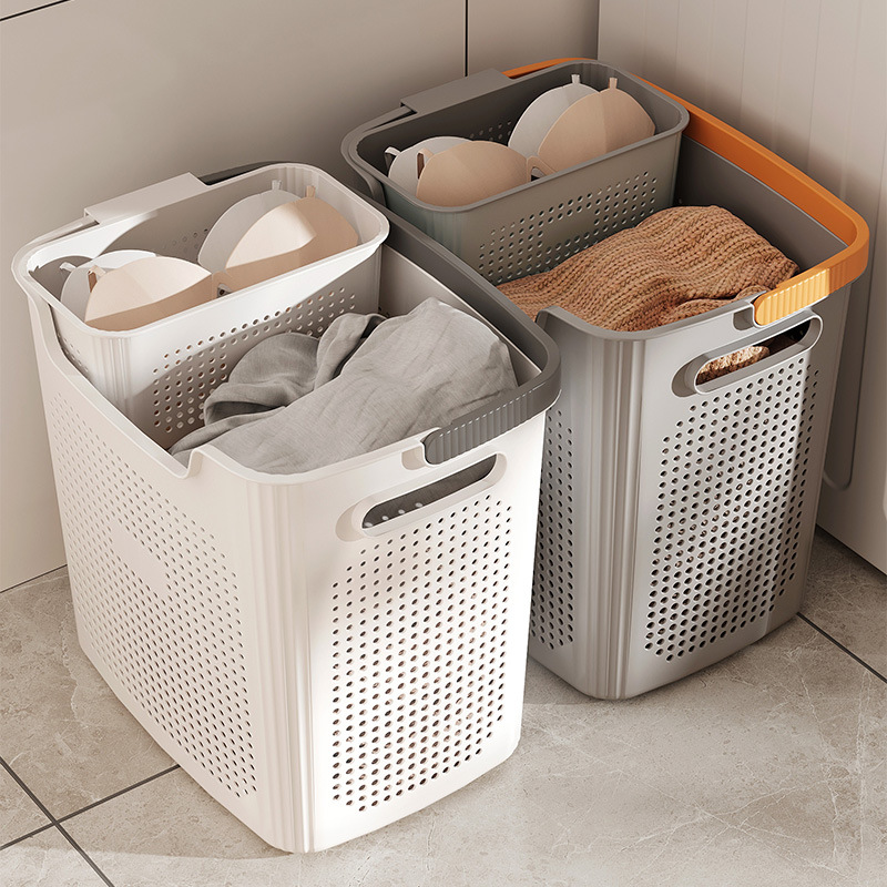 Dirty Laundry Basket Home Dorm Room Toilet Bathroom High Face Value Large Capacity Classified Light Lavish Clothes Containing Basket Laundry Basket-Taobao