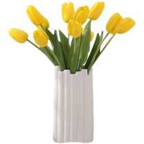 Simulation of hand-feel moisturizing tulip bouquet upscale fake flower living room decoration fake flower furnished dry flower art table