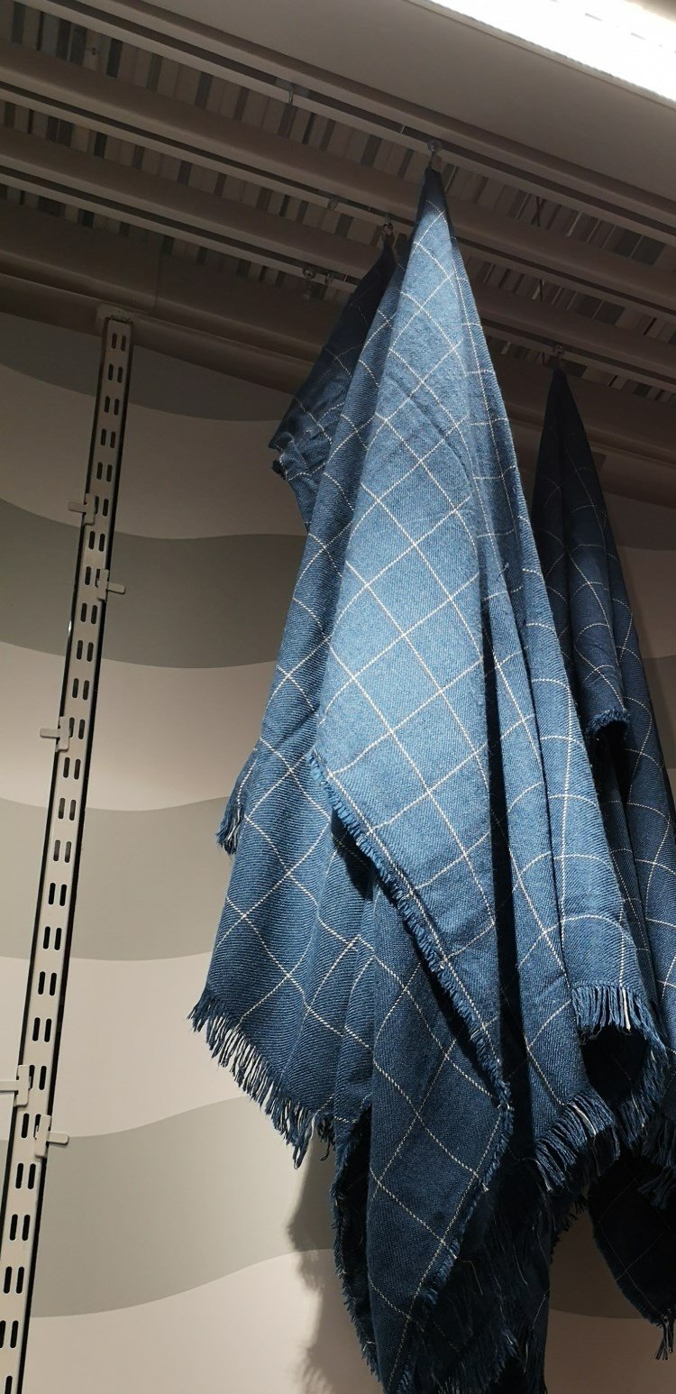 IKEA Walkerlog chăn giải trí màu xanh chăn Bắc Âu chăn đầu gối mùa xuân và mùa hè đơn đôi chăn mỏng - Ném / Chăn mền lông cừu cho bé