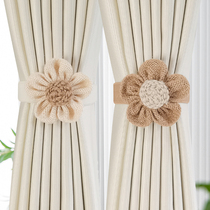 Creative flower curtain straps one pair simple and cute gauze curtain storage fixed drawstring buckle rope decoration accessories