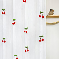 Curtain Decoration Accessories, Trinkets, Cute Cherry Pendants, Floating Curtain Head Accessories, White Gauze Door Curtain Decorations