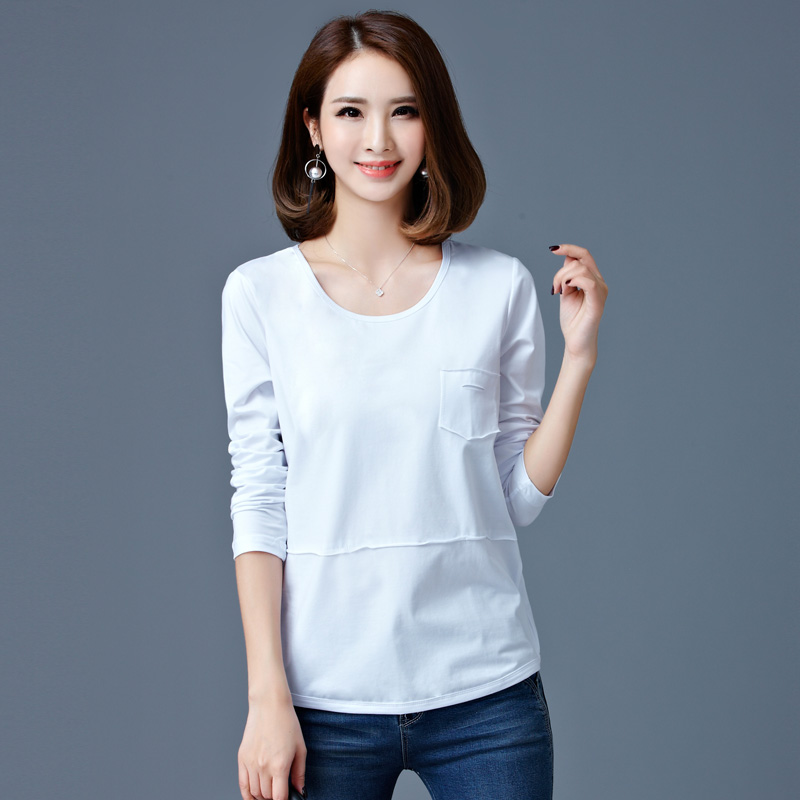 Áo sơ mi nữ trung niên 30 - 40-50 tuổi áo sơ mi tay dài áo thun cotton mẹ mùa xuân và áo thun cotton mùa thu áo cho mẹ