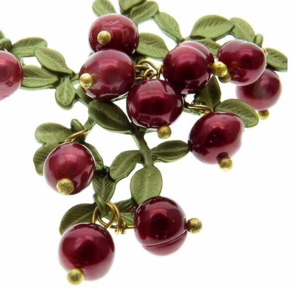 Cổ điển ba chiều cranberry tự nhiên ngọc trai nước ngọt vỏ màu xanh lá cây sơn trâm tai kẹp ear studs