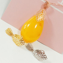 s925 sterling silver clip womens gold plated White Gold DIY Jade beeswax amber pendant buckle silver buckle buckle