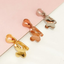 925 silver drop buckle melon seed Buckle Head Crystal Jade pendant buckle Jade Peel jade necklace buckle diy silver button accessories