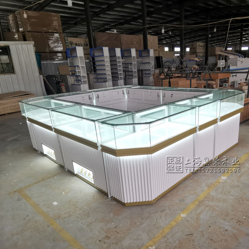 Jewelry display cabinet jewelry jade display cabinet gold silver beeswax glass counter watch glasses display counter