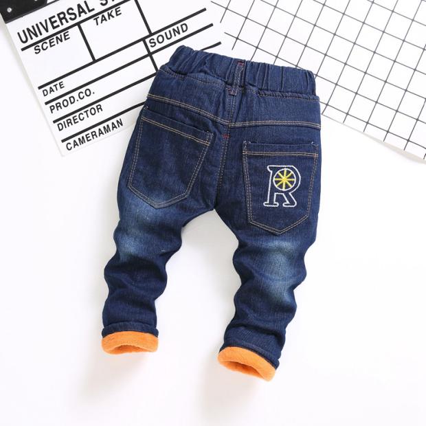 Các mẫu mùa thu đông cho bé trai Quần jeans Hàn Quốc 1-2-3-4 tuổi Quần trẻ em quần mùa xuân quần cộng với quần dài quần nỉ trẻ em đẹp