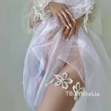 Оригинальный прозрачный чокер, портупея на ногу, 2 шт, DIY, в цветочек, стиль Лолита