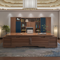 New Chinese desk solid wood boss table president desk simple modern large class manager office furniture