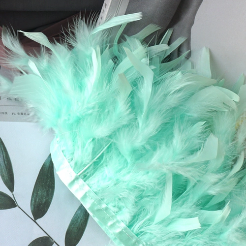 Длинные перья из индейки, ткань из перьев ткани ткань края ткань со сценой фестивалей