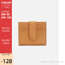 FASHSAY2022 New Genuine Leather Lady Little Crowddesign Sensation Short folding Mini small card bag Zero wallet