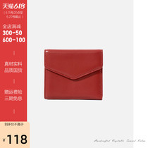 FASHSAY2022 New Lady Genuine Leather Fashion Little Crowddesign Sensation Two Fold Short slim wallet Short clip