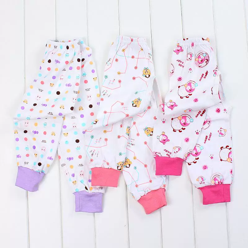 Quần lót cotton cho bé Quần cotton cho bé đơn xuân và mùa thu quần ấm 1 mỏng 2 bé gái 3 có thể mở 5 tuổi