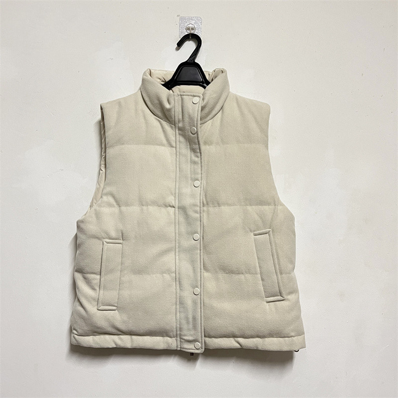 Er-384 Women's New Winter Style Double-Sided Reversible Stand-Up Collar Sleeveless Vest down Vest Jacket