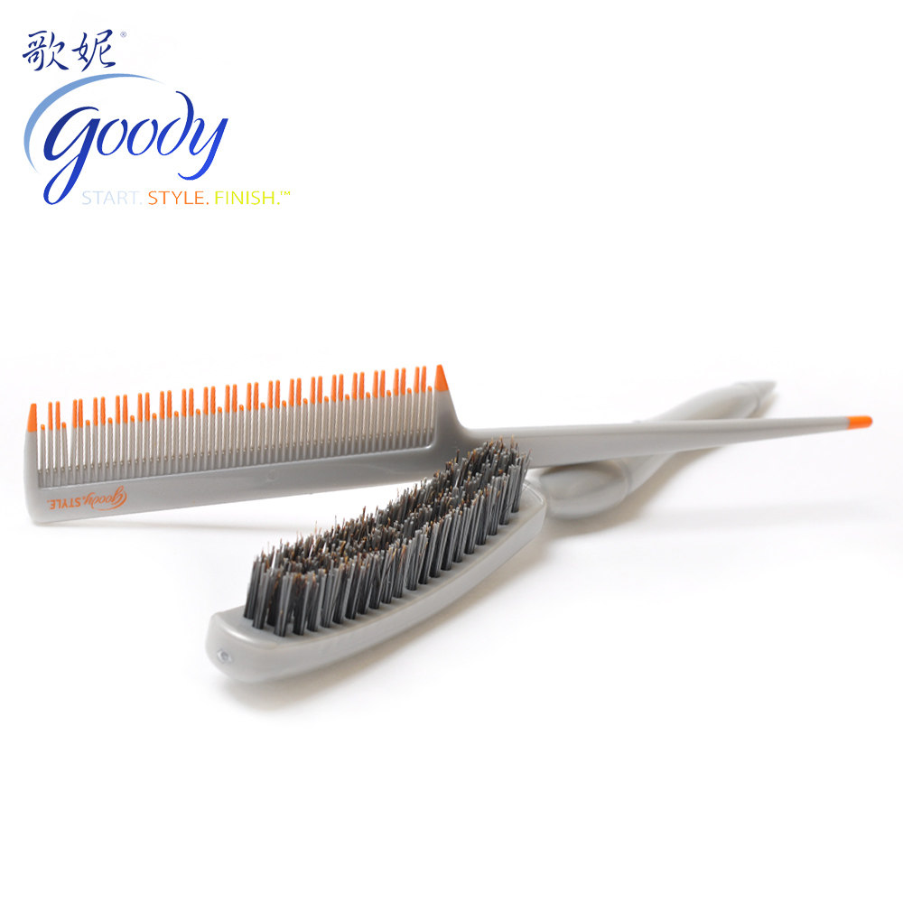 美国Goody歌妮 梳子 猪鬃毛修护+直发梳 分区梳 分界梳5660 专柜