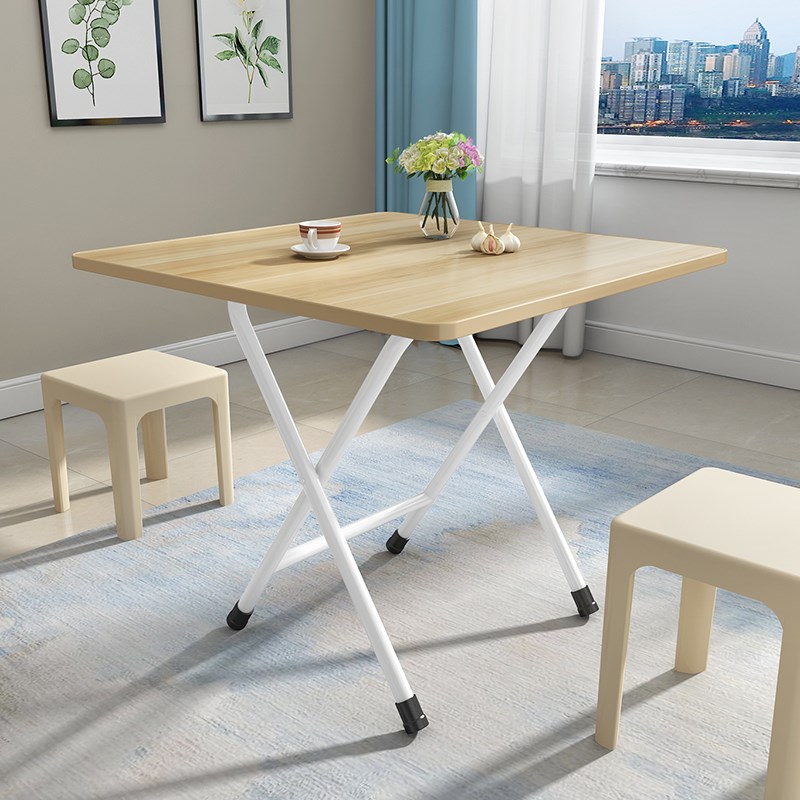 Folding table for home dining table Easy to eat Small table Bedrooms Dormitories Can Fold Small Minima Outdoor Small Square Table