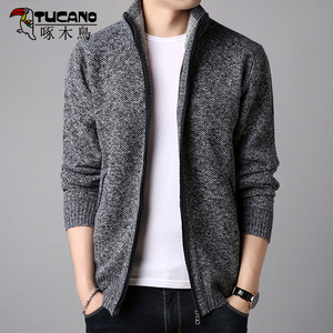 男士外套春秋潮流卫衣针织开衫男装