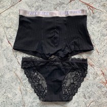 Couple panties pure cotton cute sexy mens and womens sex underwear Sexy temptation hot lace suit