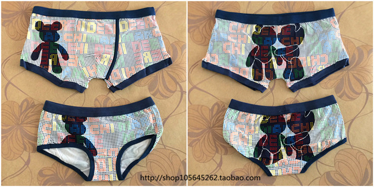 2 dễ thương phim hoạt hình bông Lycra vài đồ lót nam boxer ladies triangle eo thấp sexy new