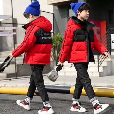 Children's clothing boys short cotton coat winter clothes 2020 new children's middle and large children's Western style down quilted jacket thickened jacket tide