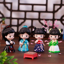 Creative costume court style resin cake baking ornaments Antique doll to send best friend girl birthday gift