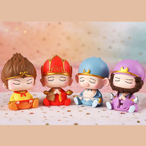 Dream Journey to the West Sun Wukong Pig Bajie Tang Monk car shaking head car cake decoration baking decoration gift