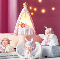 Cute angel baby girl room decoration Annie baby sweet sleeping small night light small ornaments Graduation girl gift