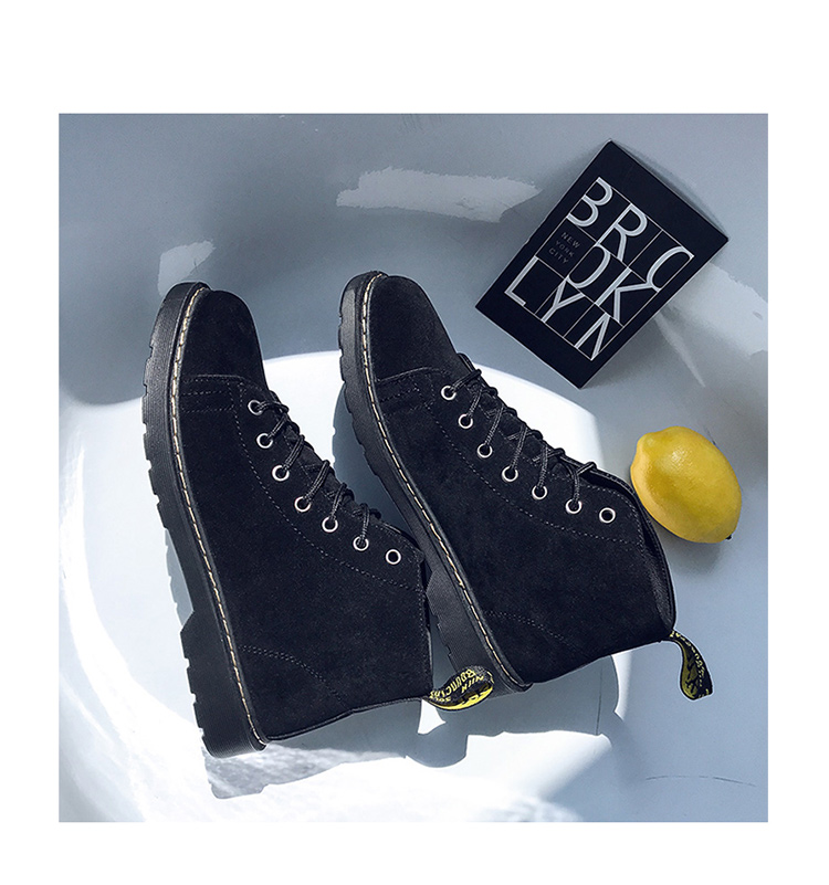 Winter Scrub Martin khởi động nam sinh viên hoang dã trong giày bốt nam Anh gió đen bốt ngắn chelsea boot nam hà nội
