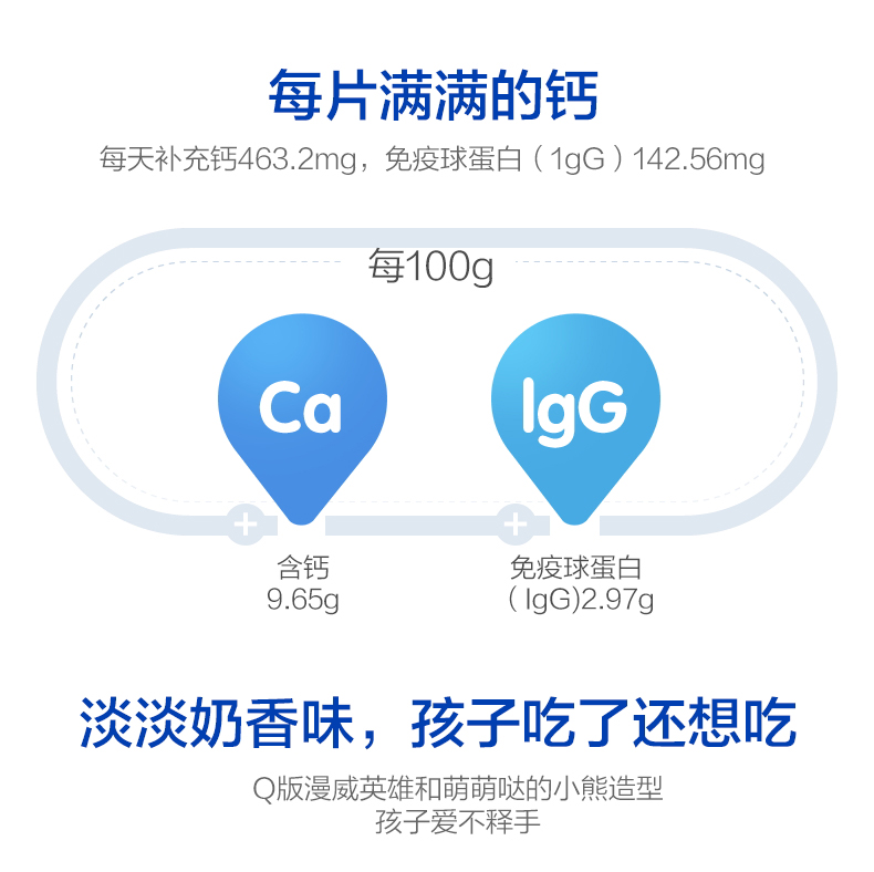 2瓶共120片】汤臣倍健牛初乳加钙咀嚼片