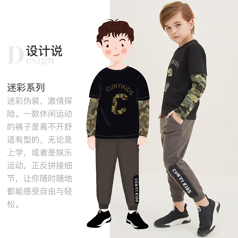 Giới hạn thời gian 1 mảnh 5 chàng trai lần sweatpants 2019 rơi trẻ em lớn quần âu bông quần vừa mới và.